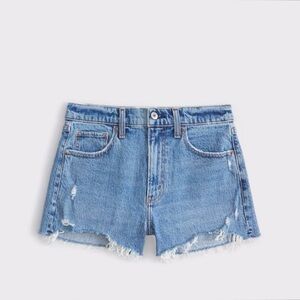 Abercrombie & Fitch Ripped Blue Jean Shorts